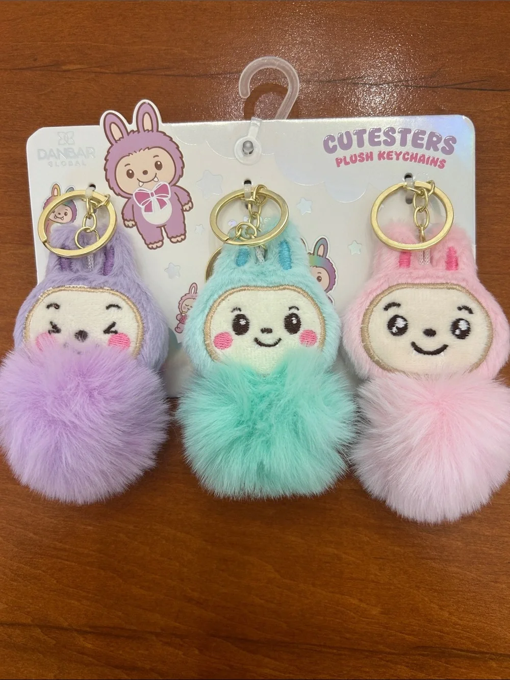 NWT Cutesters Plush Keychains Set of 3 Collectible Bag Charms